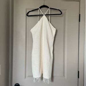 Jason Wu Tweed Dress with Pearl Strings, Size Small